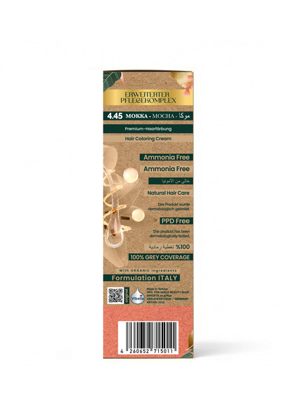Vibella Ammonia-Free Hair Coloring Cream No. 4.45 Mocha – Premium Hair Color
