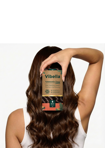 Vibella Ammonia-Free Hair Coloring Cream No. 4 Brown – Premium Hair Color