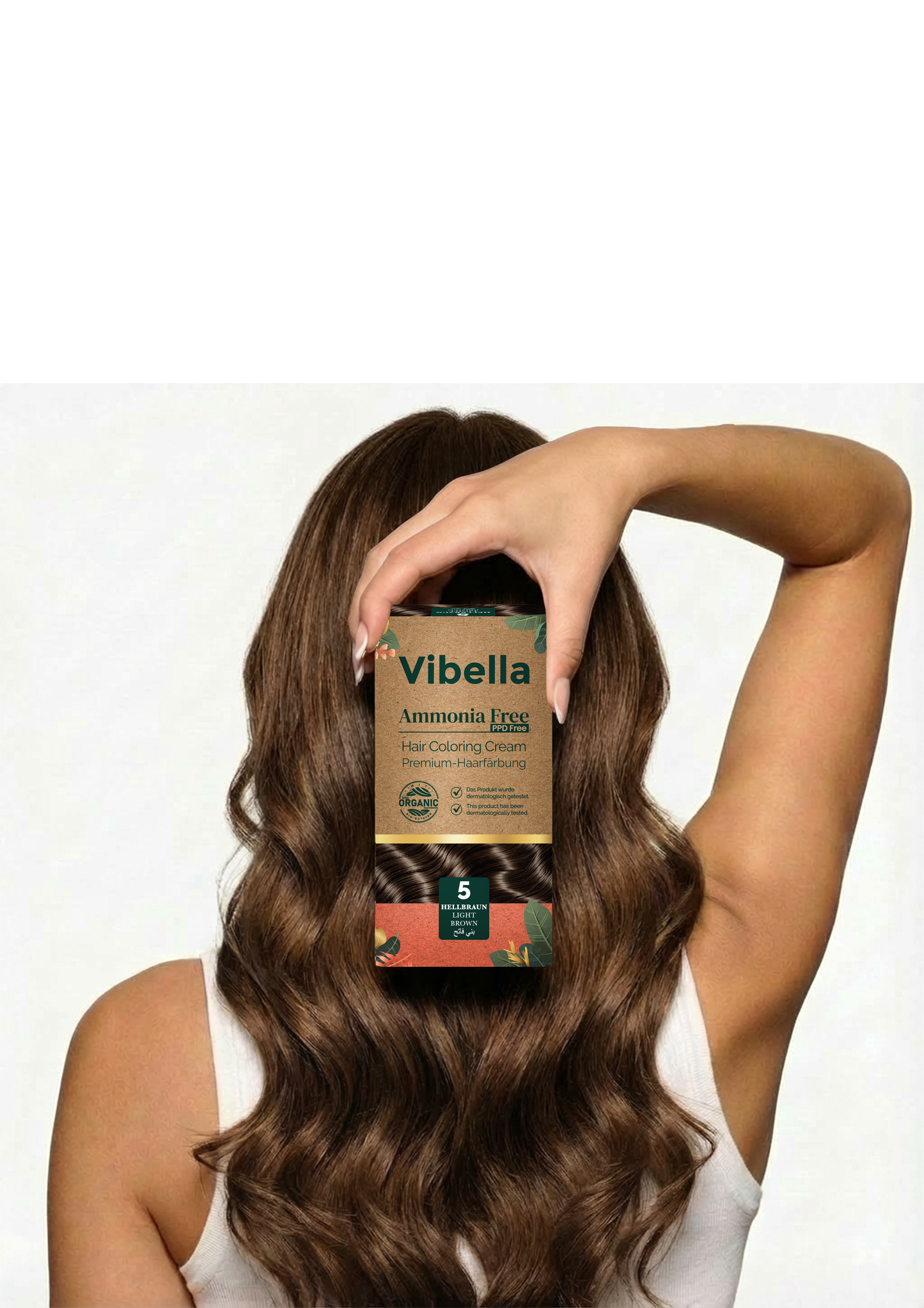 Vibella Ammoniakfreie Haarfärbecreme Nr. 5 Hellbraun – Premium-Haarfarbe