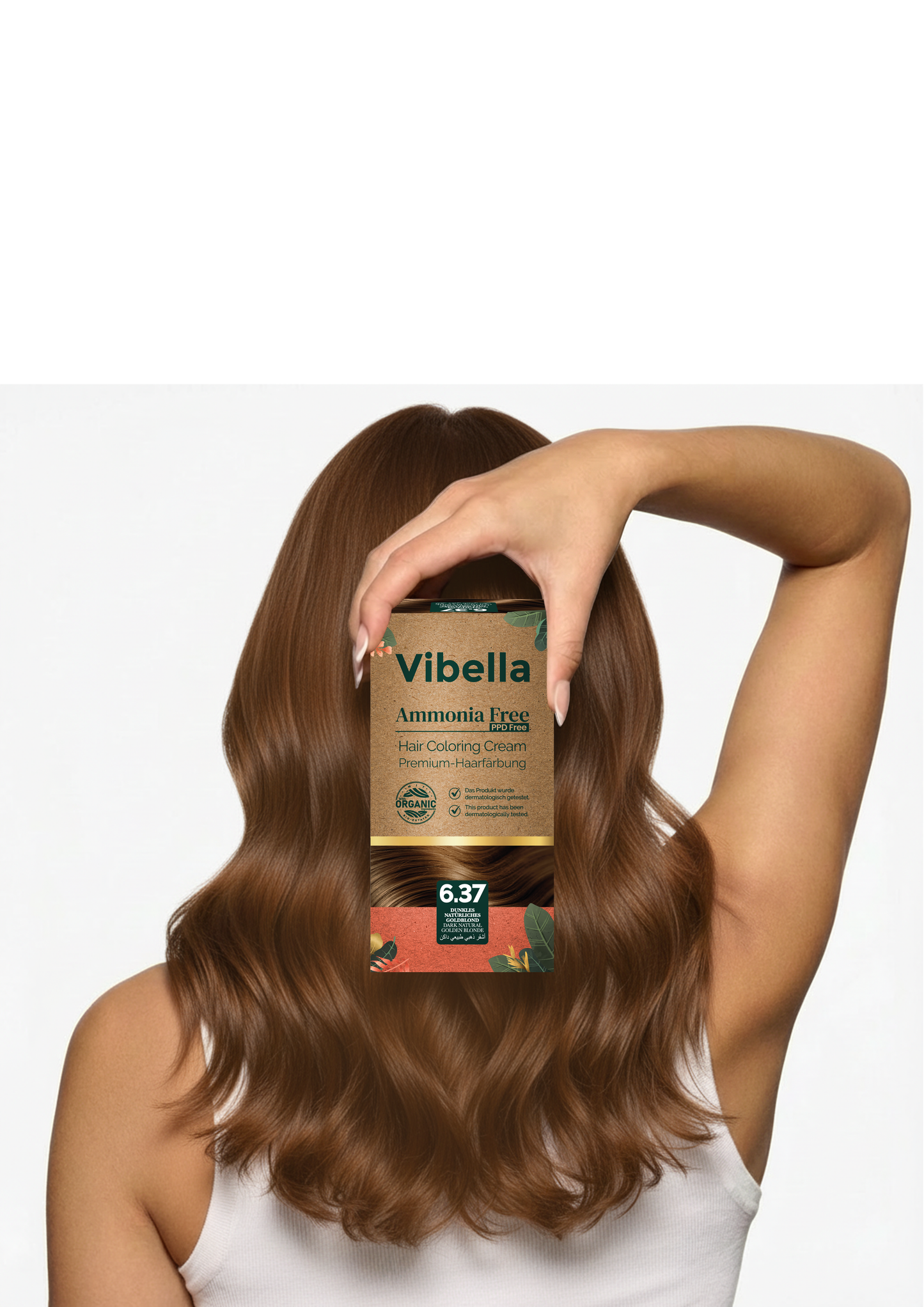 Vibella Ammonia-Free Hair Coloring Cream No. 6.37 Dark Natural Golden Blonde – Premium Hair Color