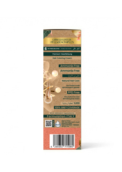 Vibella Ammoniakfreie Haarfärbecreme Nr. 6 Dunkelblond – Premium-Haarfarbe