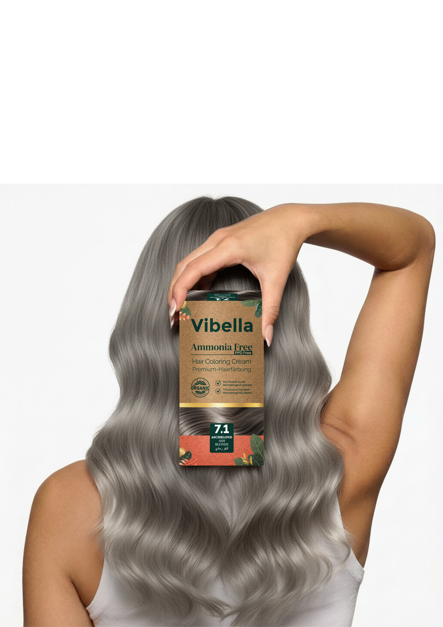 Vibella Ammoniakfreie Haarfärbecreme Nr. 7,1 Aschblond – Premium-Haarfarbe