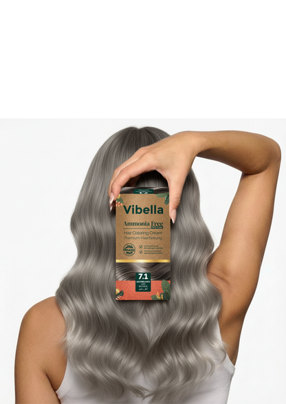 Vibella Ammoniakfreie Haarfärbecreme Nr. 7,1 Aschblond – Premium-Haarfarbe