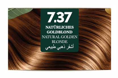 Vibella Ammoniakfreie Haarfärbecreme Nr. 7,37 Natürliches Goldblond – Premium-Haarfarbe