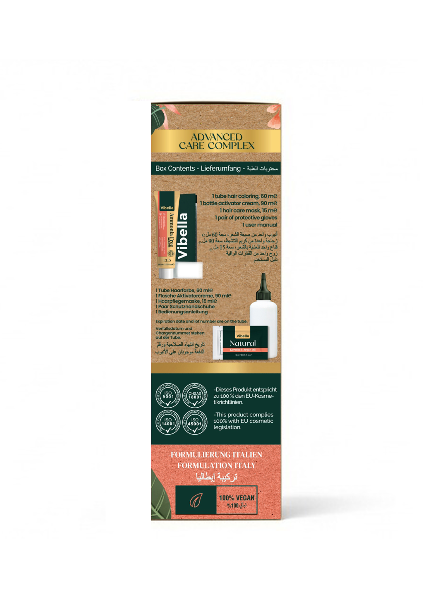 Vibella Ammonia-Free Hair Coloring Cream No. 8.1 Light Ash Blonde – Premium Hair Color